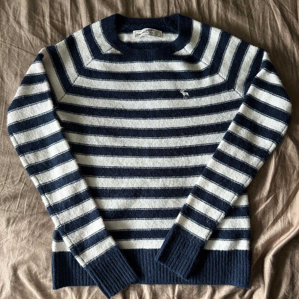 Abercrombie & Fitch Navy Striped Sweater